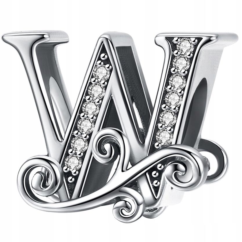 Charm Letter W 925 Pendant Letter Bead Charms Pr 925