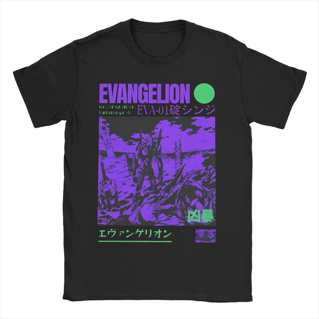 The End of EVA Unisexga T Shirt for Unisex Unisex Pure Cotton Vintage TShirts O Neck Tee Shirt Short Sleeve Tops New Arrival