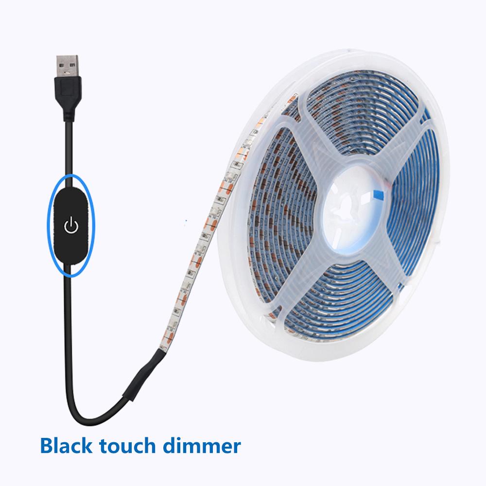 5V USB 2835 LED Strip Touch Dimmer Switch Kit Light Tape Flex 60LED/m Under Cabinet Lights Night Lamp Waterproof 0.5M 1M 2M 5M