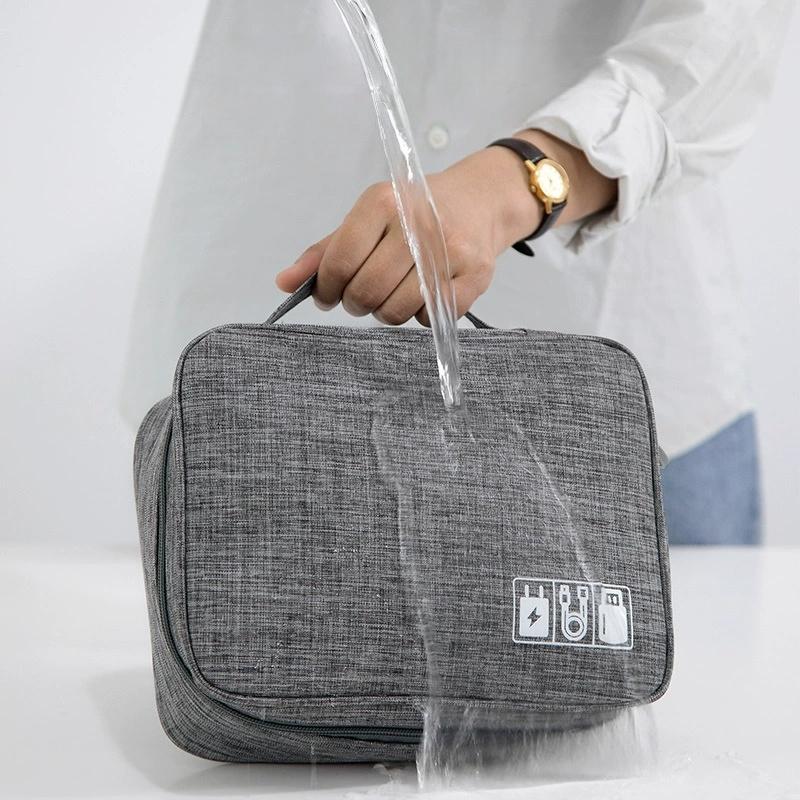 Portable Waterproof Travel Electronic Organizer Storage Bag Case for USB Cable Charger Plug Small Accessories Gadget EVA Pouch