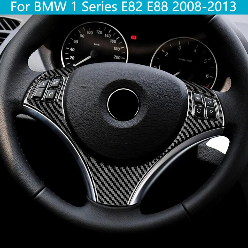 For BMW 1 Series E82 E88 2008-2013 Carbon Steering Frame Lower Chin Cover Anti Scratch Steering Wheel Interior Car Accessories