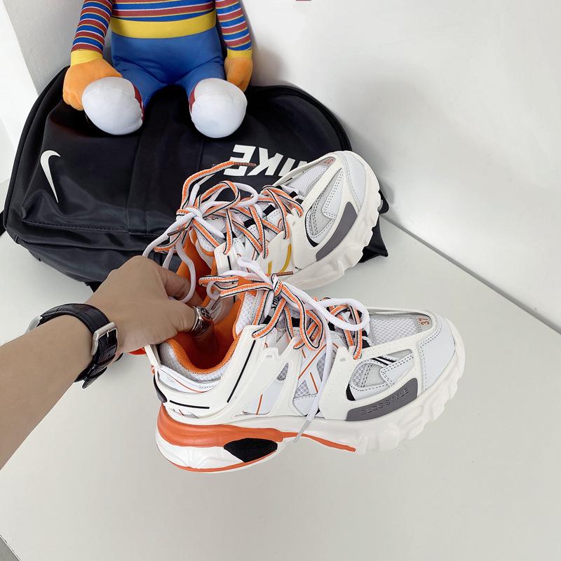 Dam 2025 Mångsidiga Dad Sneakers med Tjock Sula - Trendig Hong Kong-stil, Street Snap, Casual Sneakers för Studenter och Par