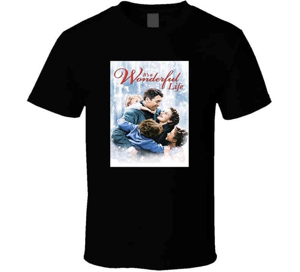 

It s A Wonderful Life Movie Tee Classic Holiday Film T Shirt 2XL