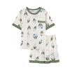 Japanese summer department new cotton pajamas women's fresh pastoral style student casual loungewear round neck short-sleeved suit