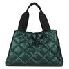 Women Quilted Hobo Handbag Large Capacity Top-handle Bag Soft Solid Color Portable Cotton for Shopper Travel