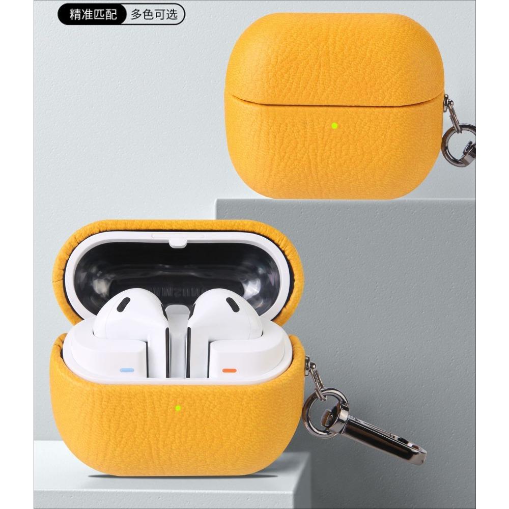 PU-Leder Lychee-Muster Schutzhülle, Geeignet für Samsung Galaxy Buds 3 Pro Buds3 Kopfhörer Schutz-Rutschfeste Hülle