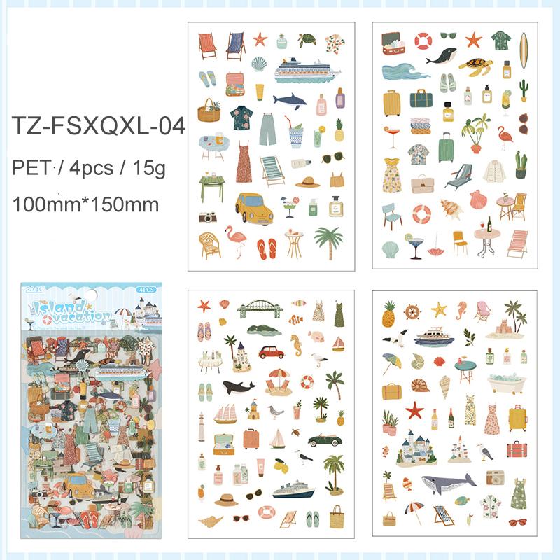 A Fleeting Pleasure Series Cute Life Landscape PET Sticker Creative DIY Journal Material Collage Scrapbooking Stationery