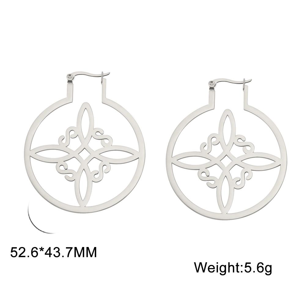 

LIKGREAT Witch Knot Earring Women Earrings Stainless Steel Celtics Knot Hoop Earrings Witchcraft Protection Amulet Jewelry Gift