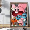 Niesamowity Zabawny W-świat Gumballa Plakat Plakaty Anime Samoprzylepne Wysokiej Jakości Sztuka Ścienna Plakaty Retro do Domu Kawaii Wystrój Pokoju
