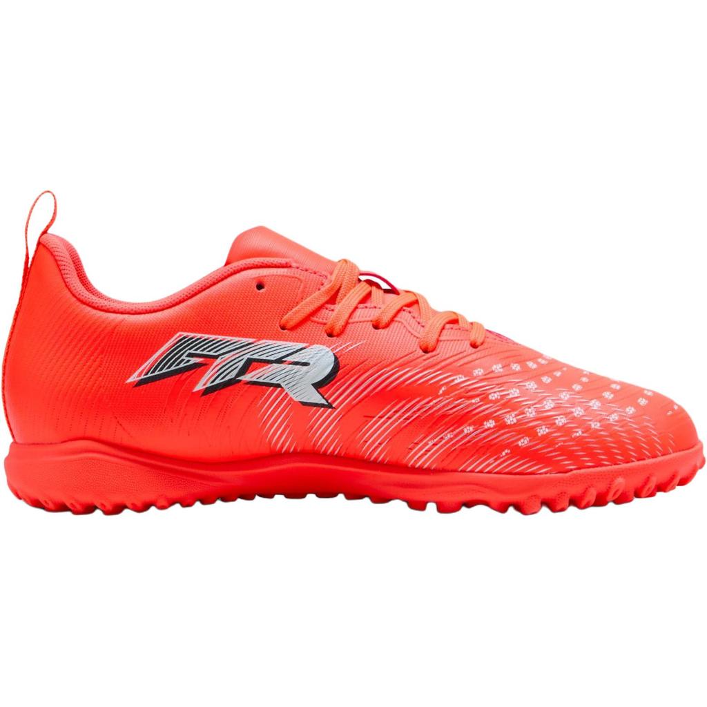 Puma Future 9 Play Comfortable Fit Support Low Top Kids Football Shoes Kids football shoes Red Silver 108929-01