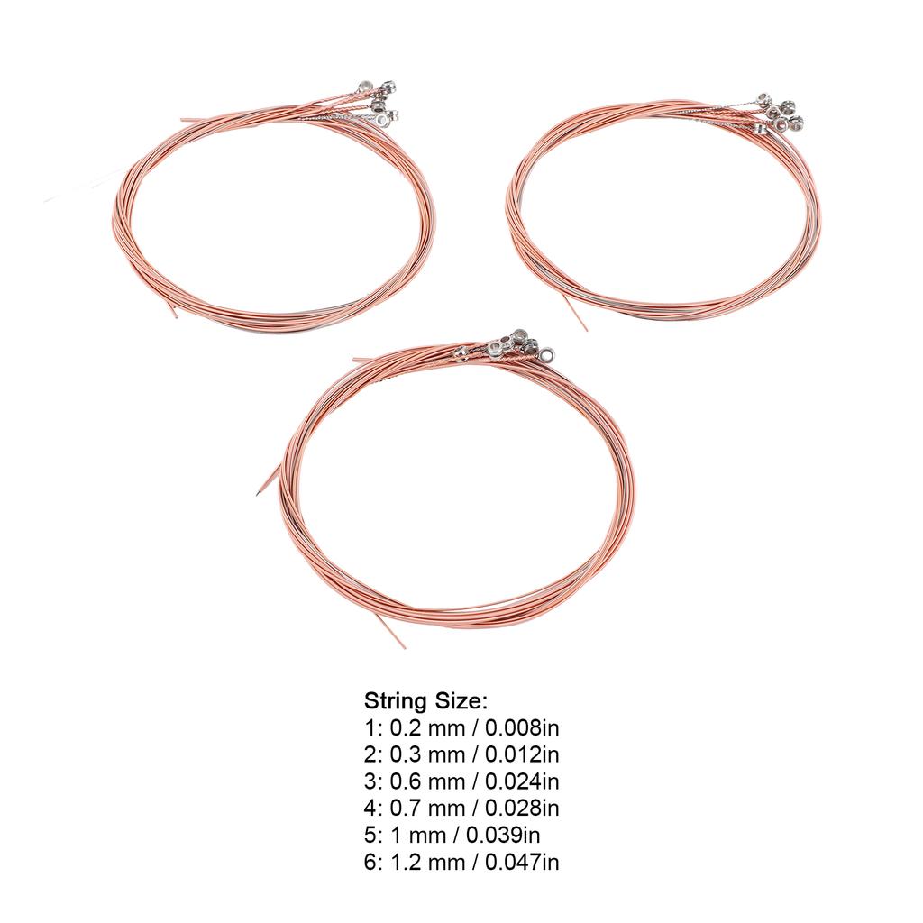3Set   Steel Acoustic Folk Guitar Strings Replacement Musical Instrument Accessories