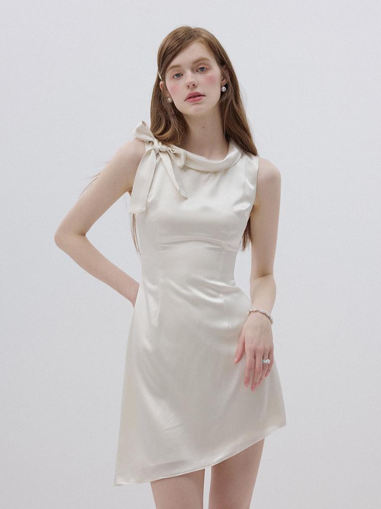 Sinseuden Elegance Ribbon Mini Dress