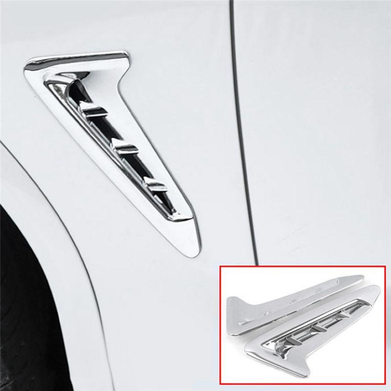 NEW-1Pair Front Side Fender Air Outlet Cover Trim For BMW X3 G01 X4 G02 2018-2025 Car Styling Vent Fender Accessories Chrome Sil