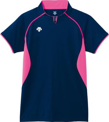 Descente Volleyball Kurzarm Spielgröße M Größe Hemd, Feuchtigkeitstransportierend, Schnelltrocknend, Unisex, Marineblau, (Japan M), DSS-4420