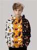 Jungen Kleidung Lustiger Terror Kürbis Langarm Kapuzenpullover Kind Cartoon Halloween Dünnes Sweatshirt Oberteile Halloween Geschenk für Jungen Mädchen