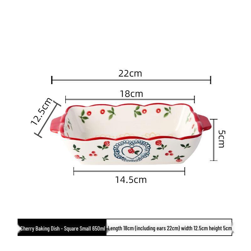 Ceramic Rectangular Baking Tray for Cheese & Rice - Microwave Safe