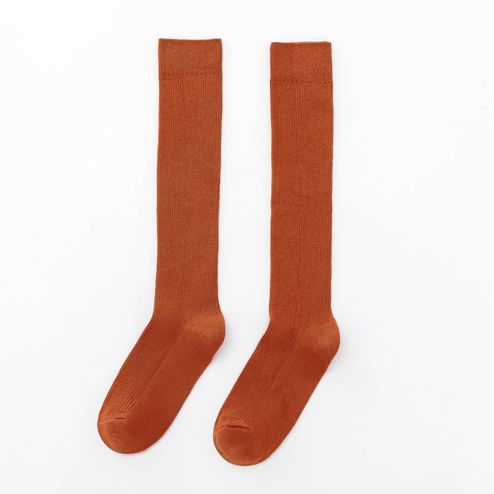 Doppelnadel Feine Vertikale Lange Socken, Knielange Socken, Trendige Mittelhohe Socken, Mittelhohe Unifarbene Hohe Socken