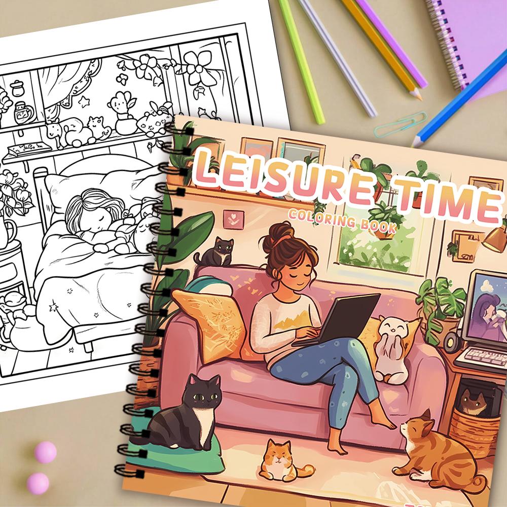 1pc,Girls Colouring Book - Teen Colouring Book - 30 Sheets, 8.3x 8.3 inches, Adult Stress Relief, Birthday, Holiday Party Gift