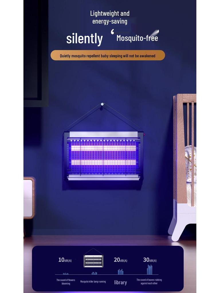 Wall-Mounted Electric Mosquito and Fly Killer for Hotels, Restaurants, and Outdoor Use