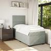 Maison Exclusive - Sommier à lattes de lit et matelas Gris clair 90x200 cm Velours