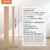Wood Slat Acoustic Panels 8 PCS 96 X 6 Inch WPC for Modern Wall Ash Wood