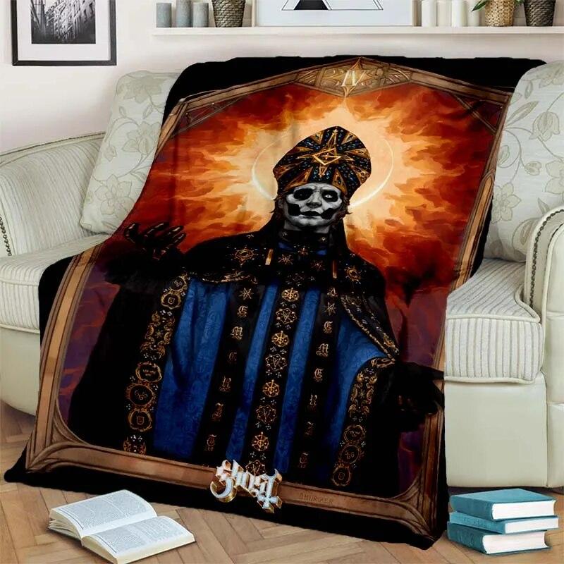 3D Ghost Band Cartoon Flannel Blanket Fashion Warm Lightweight Living Room Bedroom Sofa Bed For Picnic Blanket