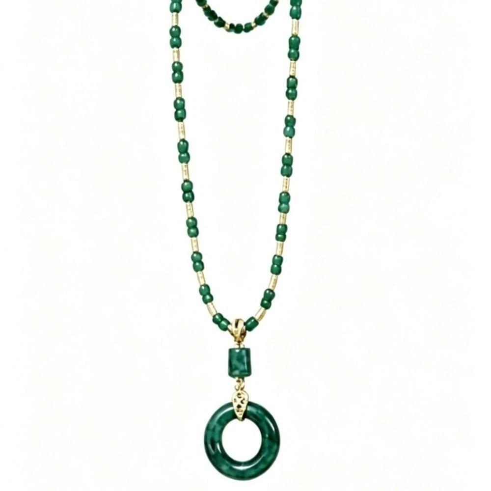 

Light Luxury Ping-an Buckle Necklace Simple Design Pendant Necklace Vintage Necklace Party
