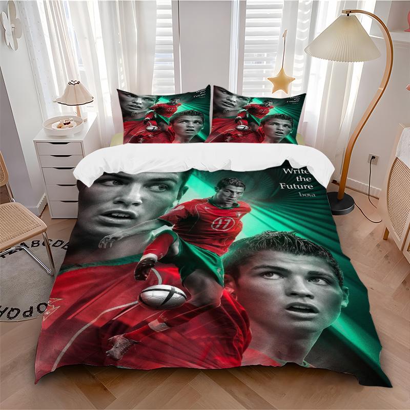 Ronaldo'S Legacy Future Print 3Pcs Bedding Setduvet Cover With 2 Bedropillowcase Home Birthday Gift