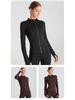 Damen Herbst/Winter Schlankmachendes Yoga-Top mit Daumenlöchern - Langarm-Sportjacke für Outdoor-Fitness