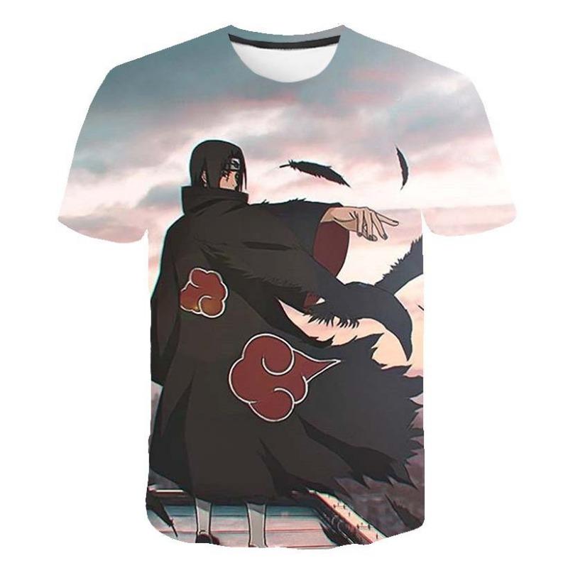 New Naruto Cartoon Character 3D Digital Printed Men's Cartoon T-shirt