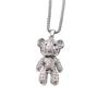 Creative Cartoon Bear Necklace with Movable Limbs - Zinc Alloy Pendant Jewelry