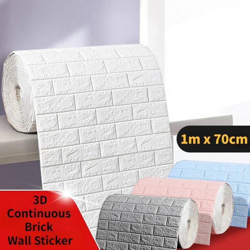 3D Faux Brick Wandaufkleber DIY dekorative selbstklebende wasserdichte Tapete Kinderzimmer Schlafzimmer Küche Home Dekoration