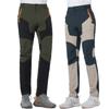 Men's Quick-Drying Elastic Cycling & Hiking Pants – Waterproof, Color Block, In Stock.