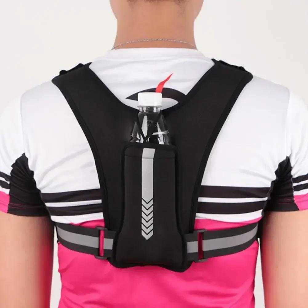 Outdoor Sport Running Backpack Men Universal Lightweight Running Vest Mobile Phone Card Bag Pocket for Jogging Fitness Chest Bag