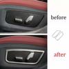 For BMW 5 Series G30 Car Inner Seat Adjust Frame Matte Silver 2018-22 Cover Trim