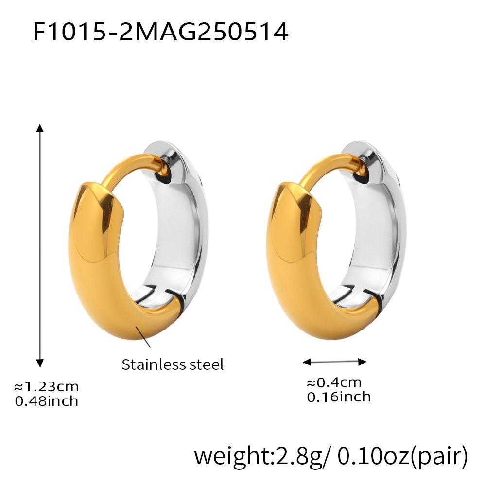 Nivora 18K Gold Plated Polished Smooth Women Hoop Earrings High Quality Stainless Steel Hypoallergenic Earring For Women Jewelry