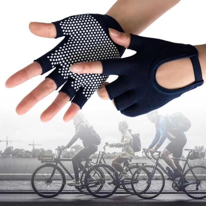 Professionelle Damen Yoga Pilates Fitness Handschuhe Handgriffe Rutschfest Baumwolle Warm Schweißfest für Fitnessstudio Übung Training