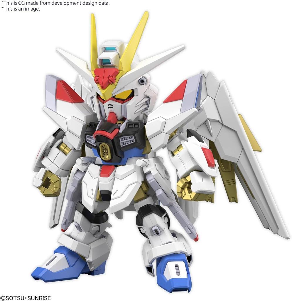 SD Gundam Cross Silhouette SDCS Mobile Suit Gundam SEED FREEDOM Mighty Strike Freedom Gundam Plastic Model Kit Pre-colored