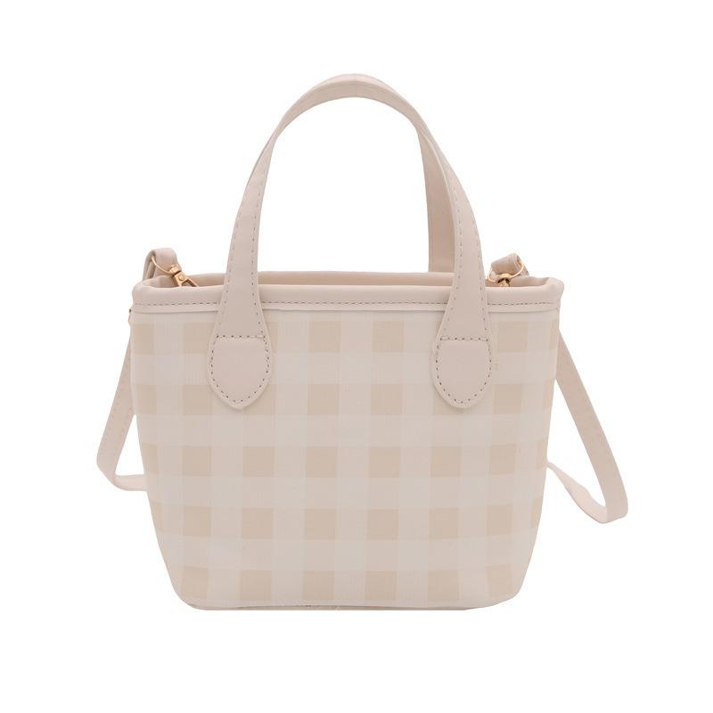 Summer Plaid Small Bag Women's New Versatile Shoulder Messenger Bag Is Now Popular Bucket Bag