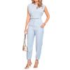 Summer European American Fashion Temperament Sleeveless Simple Thin Solid Color Suit Pants