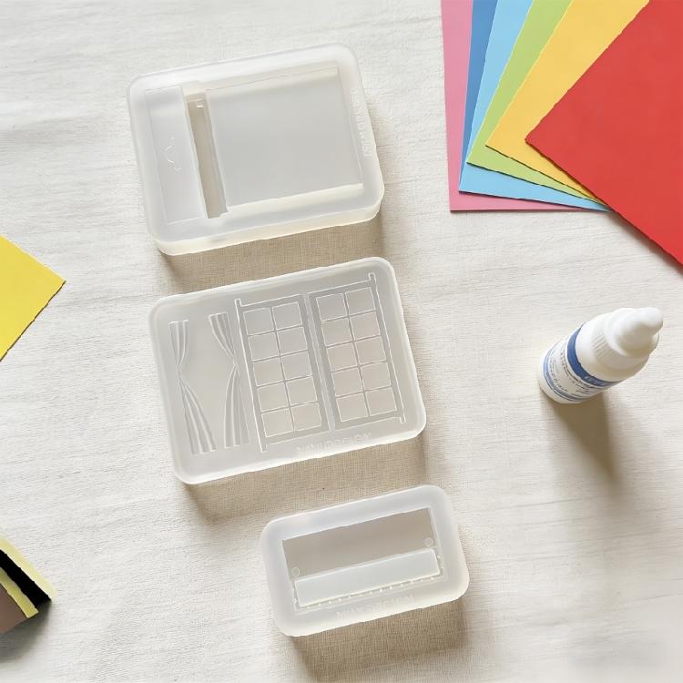 Wiederverwendbare Silikon-Bastelform Puppenboxen Formen Silikonstruktur Geeignet für Geschenkboxen Einfaches Entformen Design Waschbar