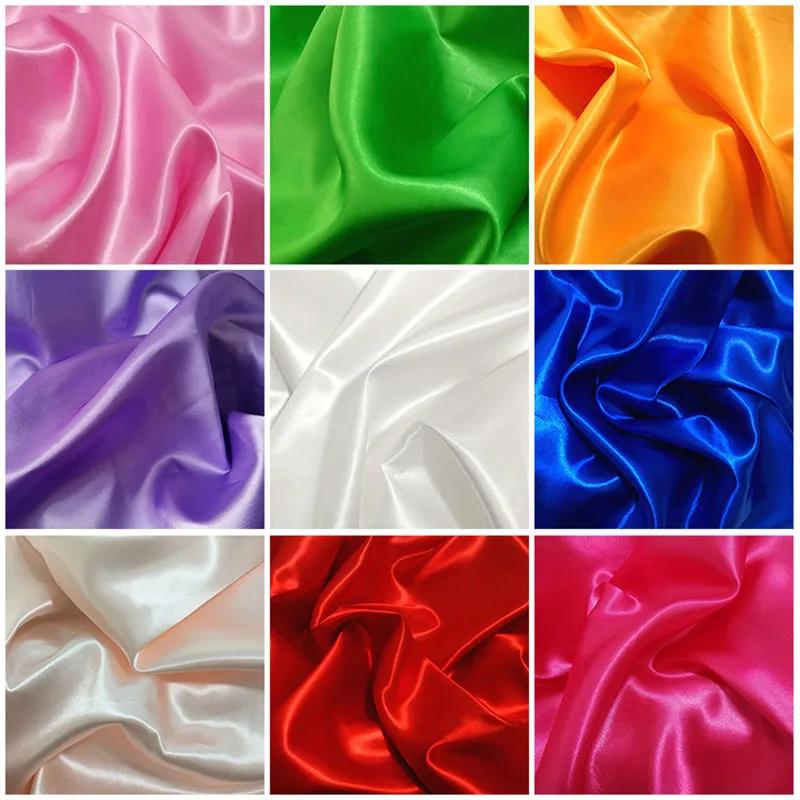 DIY Satin Imitation Silk Fabric Soft Satin Fabric Wedding Party Decoration Box Lining DIY Clothing Sewing Background Accessories
