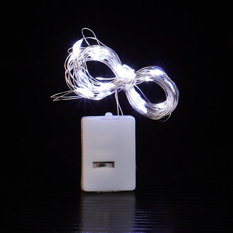 Colored Flower LED String Lights with Copper Wire – Button Battery Powered, Perfect for Christmas Tree Decoration & Atmospheric Lighting