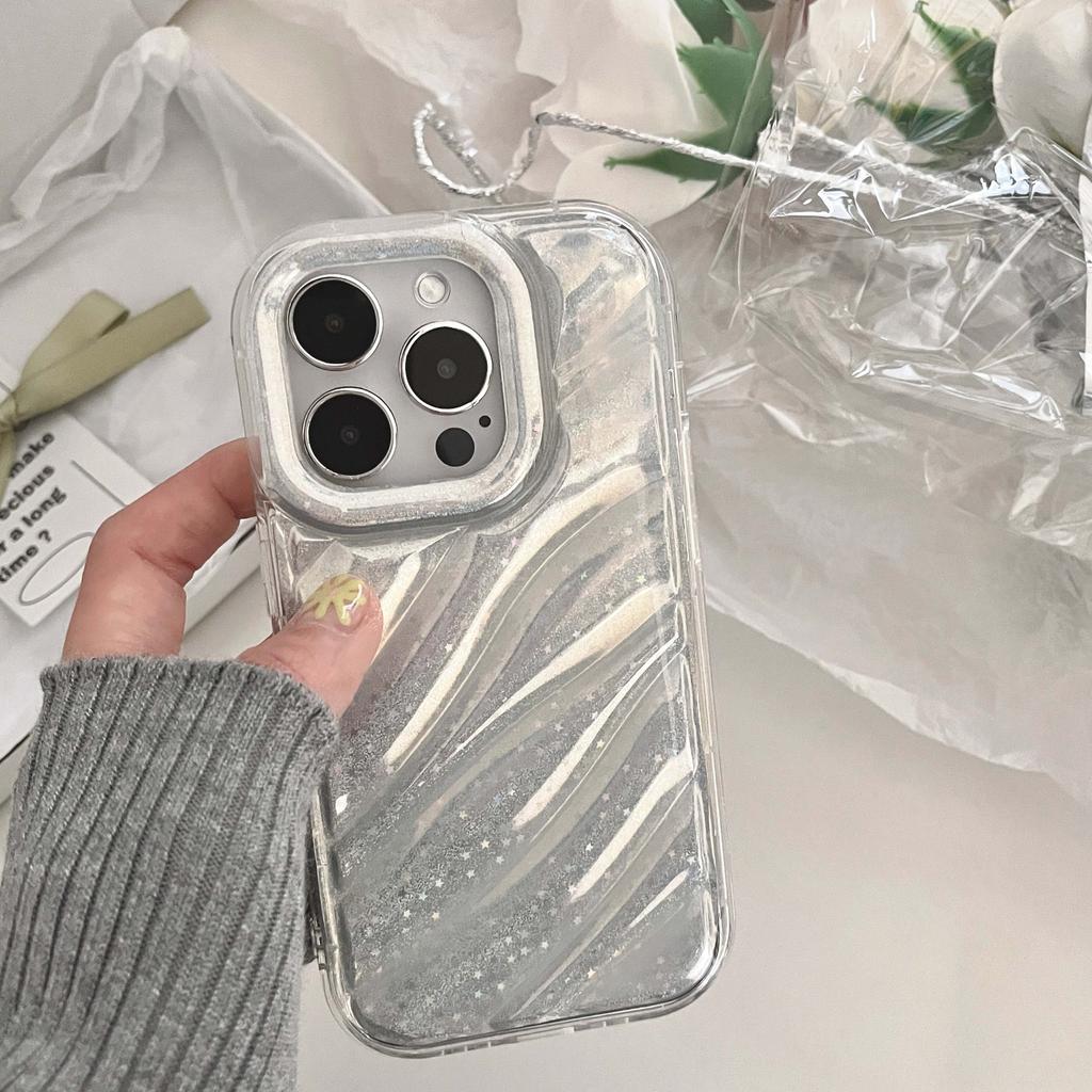 Cartoon Laser gewellte rutschfeste Blingbling stoßfeste Hülle für iPhone 11 12 Promax 14 Pro Max 13promax High-End-Handyhülle Conque