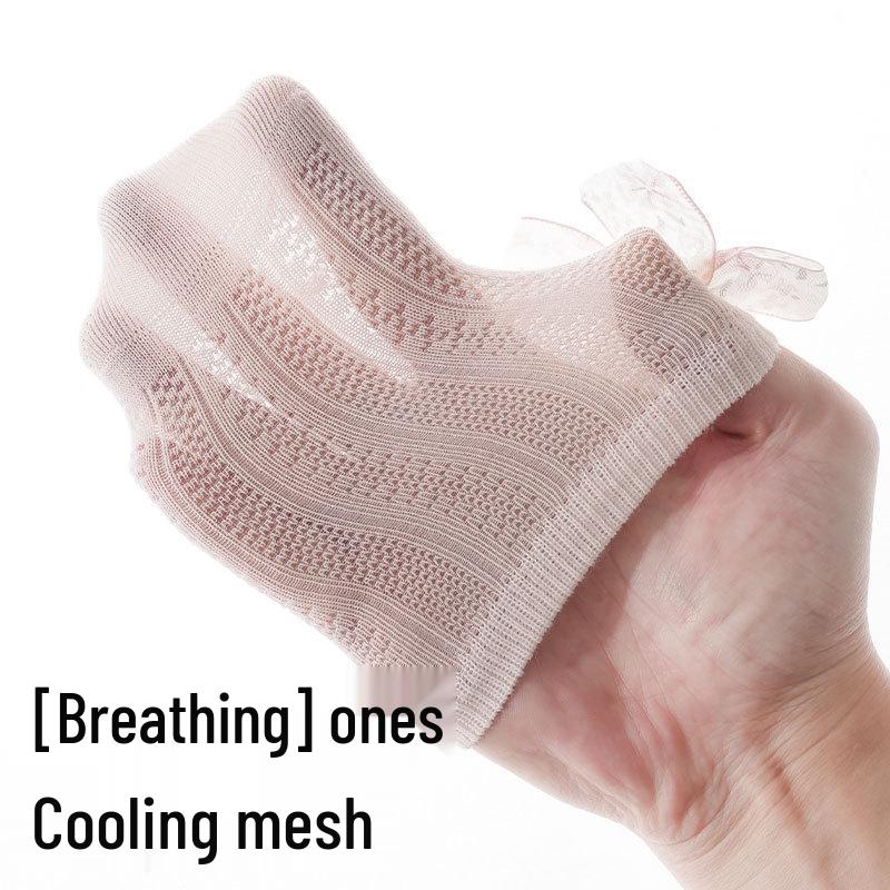 New Antibacterial Baby Socks: Spring/Summer Mesh, Antimicrobial, Seamless Cotton with Lace Design