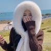 Winter Hat for Women Snow Hat, Women's Double-sided Thickened Scarf, Hat, Integrated Winter Warm Fox Hair Headhat