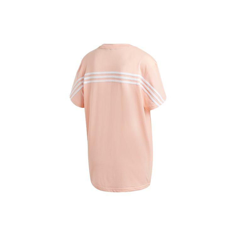 Adidas T Shirts Women's Hazy Coral Powder Crew Neck Moderate Straight Fit GH3800