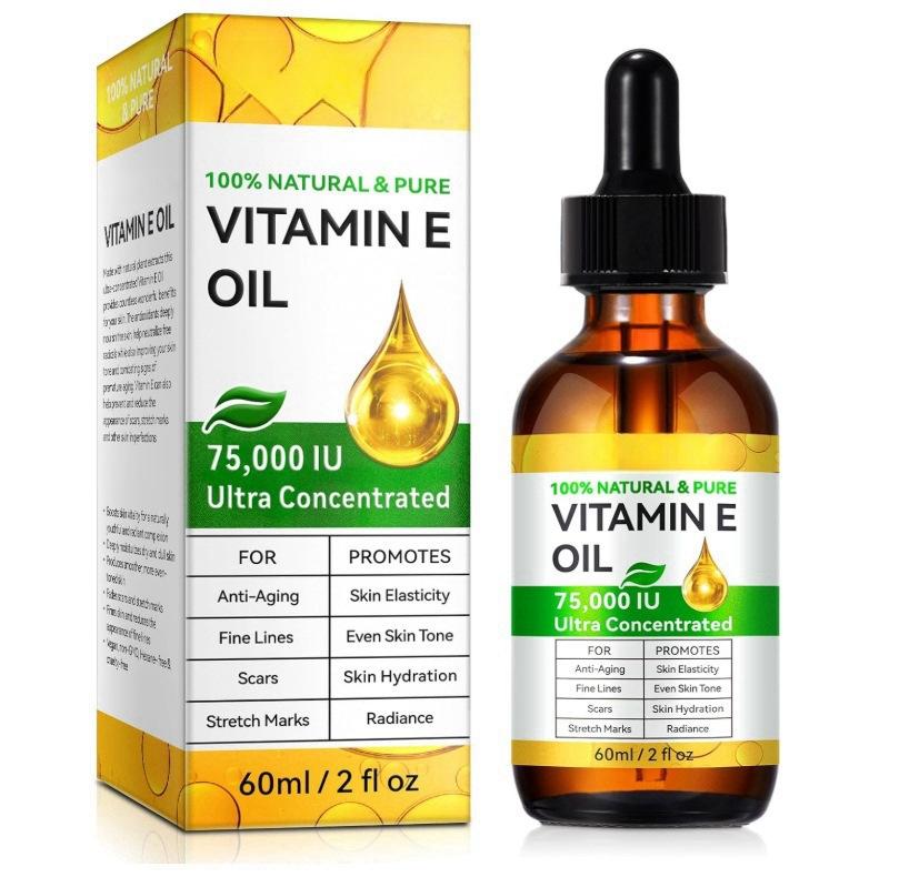 Organic Vitamin E Oil Pure Natural for Cosmetics Skincare Face Body 30ml