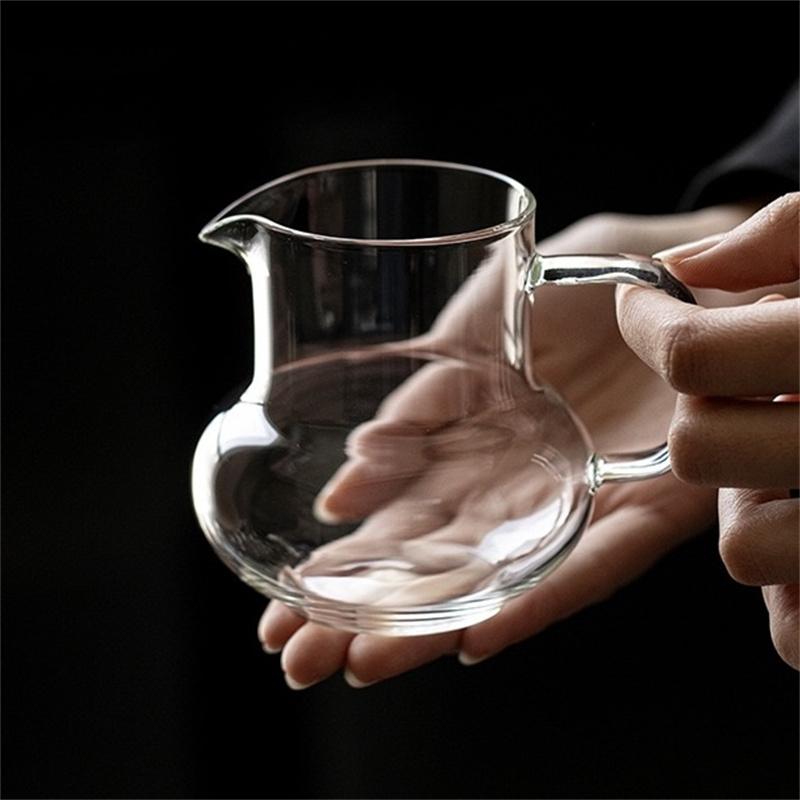 250ml Heat Resisting Clear Glass Tea Pitcher Tea Pot Fair Cup Chahai Chinese Kung Fu Tea Set Milk Hand brewed Coffeepot