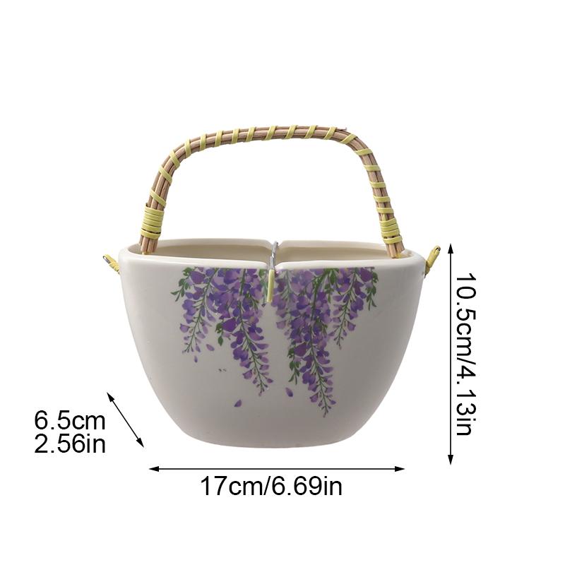 1PC Wisteria Lotus Ceramic Incense Burner Ceramic Sandalwood Incense Burner Coil Incense Dish S/L